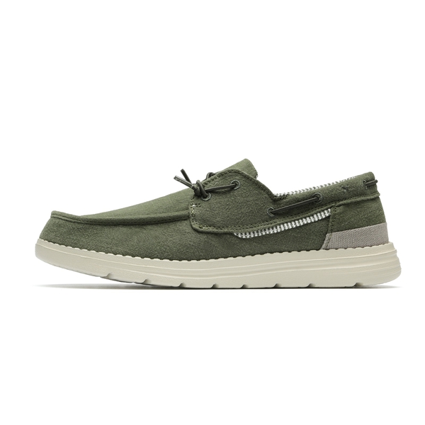 Men's Casual Slip-On Canvas Loafers - OLIVE GREEN - 2